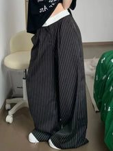 Grey Wide Leg Pants - Y2K-Inspired, Casual Loose Fit, Non-Stretch Polyester, Machine Washable for Women