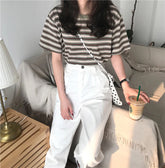 O-Neck Striped Casual Shirt
