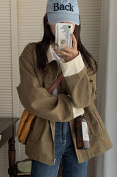 Langärmlige Jacken mit Kragen im Retro-Stil