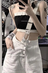 One Single Shoulder Style Long Jumpsuits