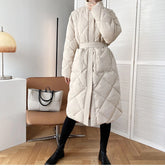 Lässige, übergroße Parkajacke mit Stehkragen und Argyle-Muster