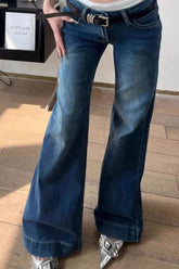 High Waist Retro Elegant Flare Style Jeans Pants