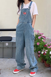 Loose Long Casual Denim Jumpsuit