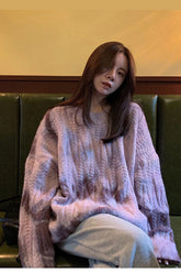 Tie Dye Colors Gradient Loose Sweater