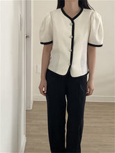 Elegantes Büroblusenhemd mit Puffärmeln