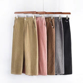 Pantalones largos holgados de pana informales
