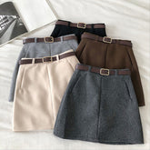 High Waist A-Line Mini Skirts