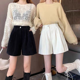 Basic Simple Casual Corduroy Shorts Pants
