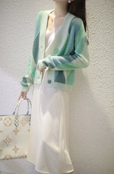 Casual Cute Colors Cardigan Sweater