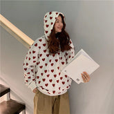 Hoodie mit Herzmuster