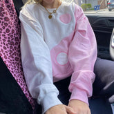 Pink Yin Yang Loose Sweater