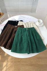 High Waist 5 Colors Shorts Corduroy Pants