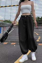 Loose Pockets Casual Jogger Pants