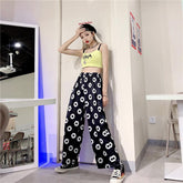 Kawaii Daisy Floral Loose Pants