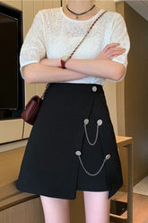 High Waist A-Line Style Chains Skirt