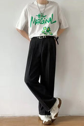 Loose Solid Basic Long Men Pants