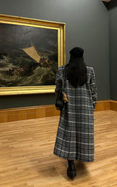 Wool Plaid Overcoat