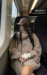 Knitted Cardigan & Scarf Set