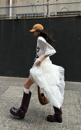 Asymmetrical Layered Tulle Skirt