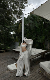 Striped Wide-Leg Pants