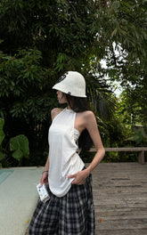 Halter Neck Layered Crop Top Set