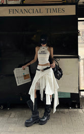 Deconstructed Layered Midi Skirt