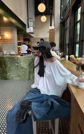 Relaxed Fit Long Sleeve Jersey Top