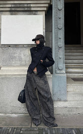 Structured Double-Breasted Cropped Jacket