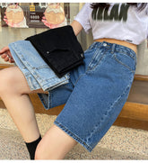 High Waist Classic Denim Shorts Jeans