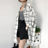 Langärmliges, lockeres Karohemd