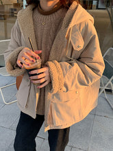 Double Style Warm Thicken Fluffy Parkas Jacket