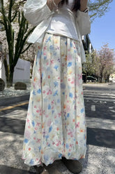 Sweet Floral Elegant Long Skirts