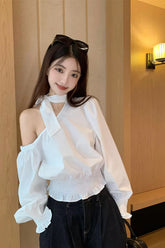 Sexy Off Shoulder Flare Sleeve Blouse Shirts