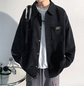 Langärmliges, lockeres Cordhemd für Herren