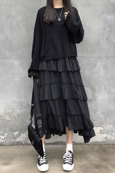 High Waist Long Ruffle Ruched Skirts