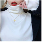 Warmes Langarm-Rollkragenhemd