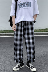 Retro Plaid Hip Hop Style Loose Pants