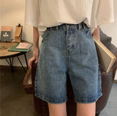 High Waist Knee Length Shorts Jeans Pants