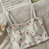 Floral Pattern Sexy Camis Crop Tops