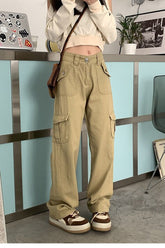 High Waist Loose Wide Leg Cargo Pants