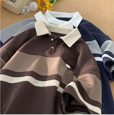 Gestreiftes Vintage-Hemd mit Umlegekragen