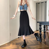 High Waist Elegant Long Ruffled Skirts