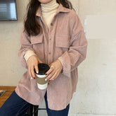 Loose Retro Corduroy Shirts Jacket