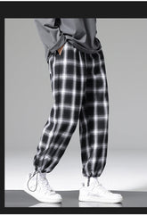 Loose Hip Hop Plaid Joggers Pants