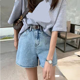 Retro Slim Jeansshorts