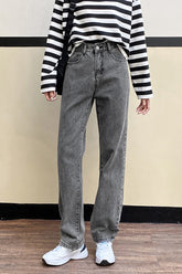 High Waist Vintage Grey Jeans Pants