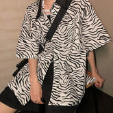 Zebra Art Pattern Loose Blouse Shirt