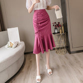 Meerjungfrau-Röcke mit hoher Taille und Kordelzug