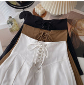 High Waist Bandage Pleated Mini Skirts