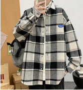 Vintage Plaid Flannel Thick Style Long Sleeve Shirt